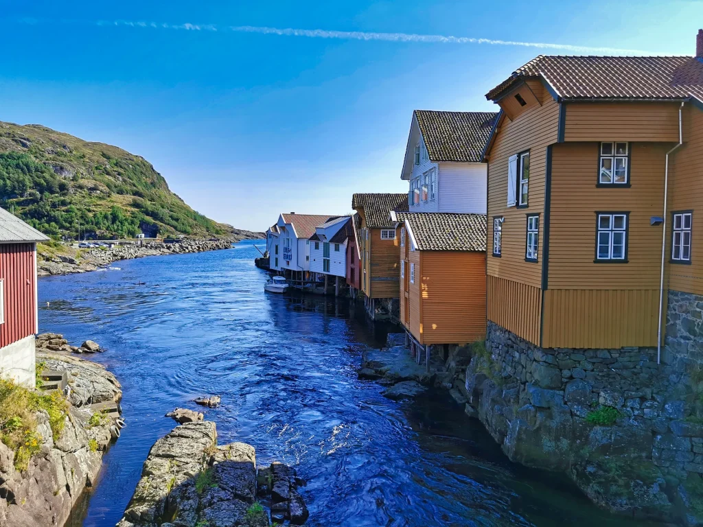 Historic Sogndalstrand in Southwest Norway