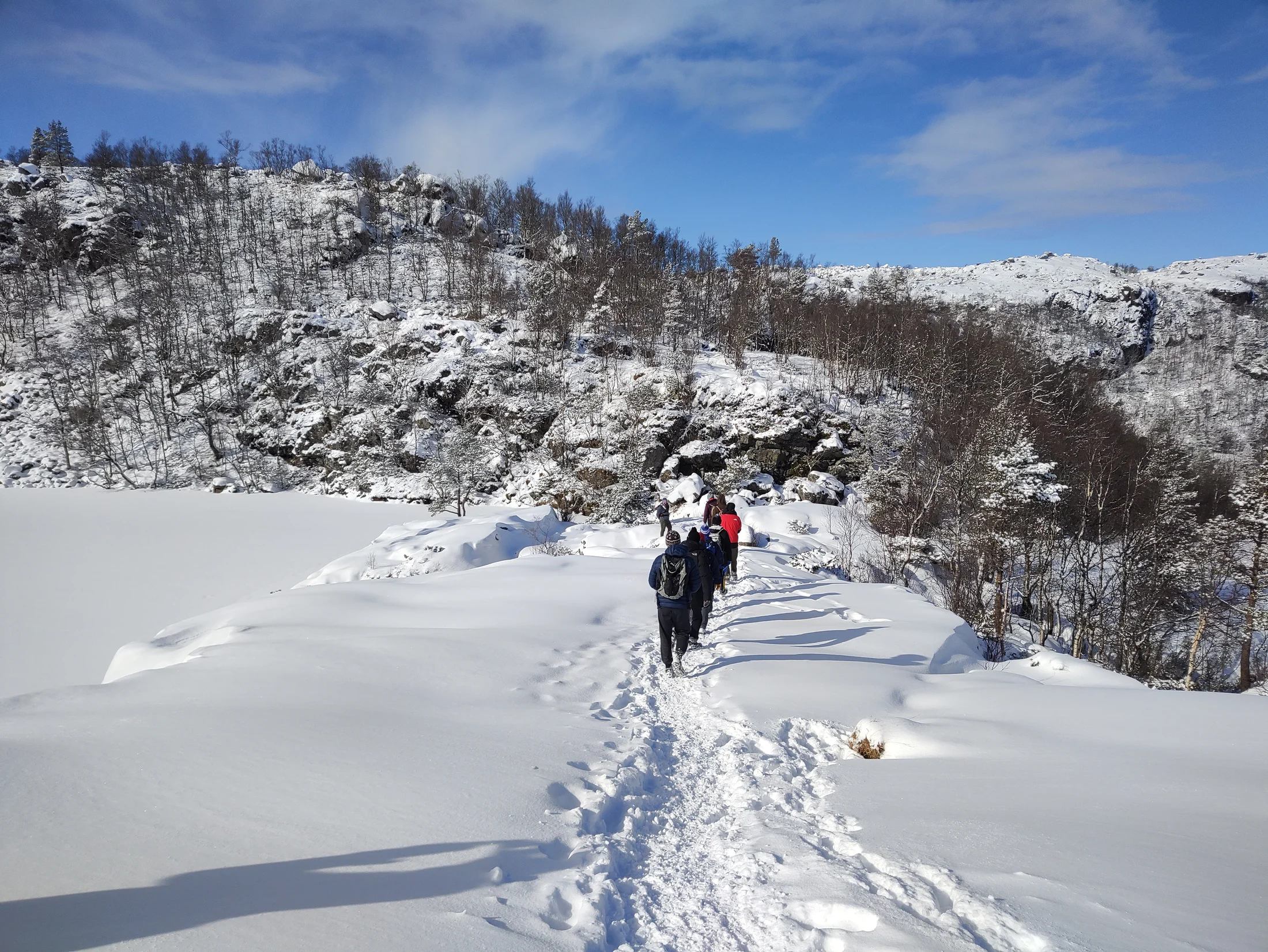 Winter trail at Preikestolen