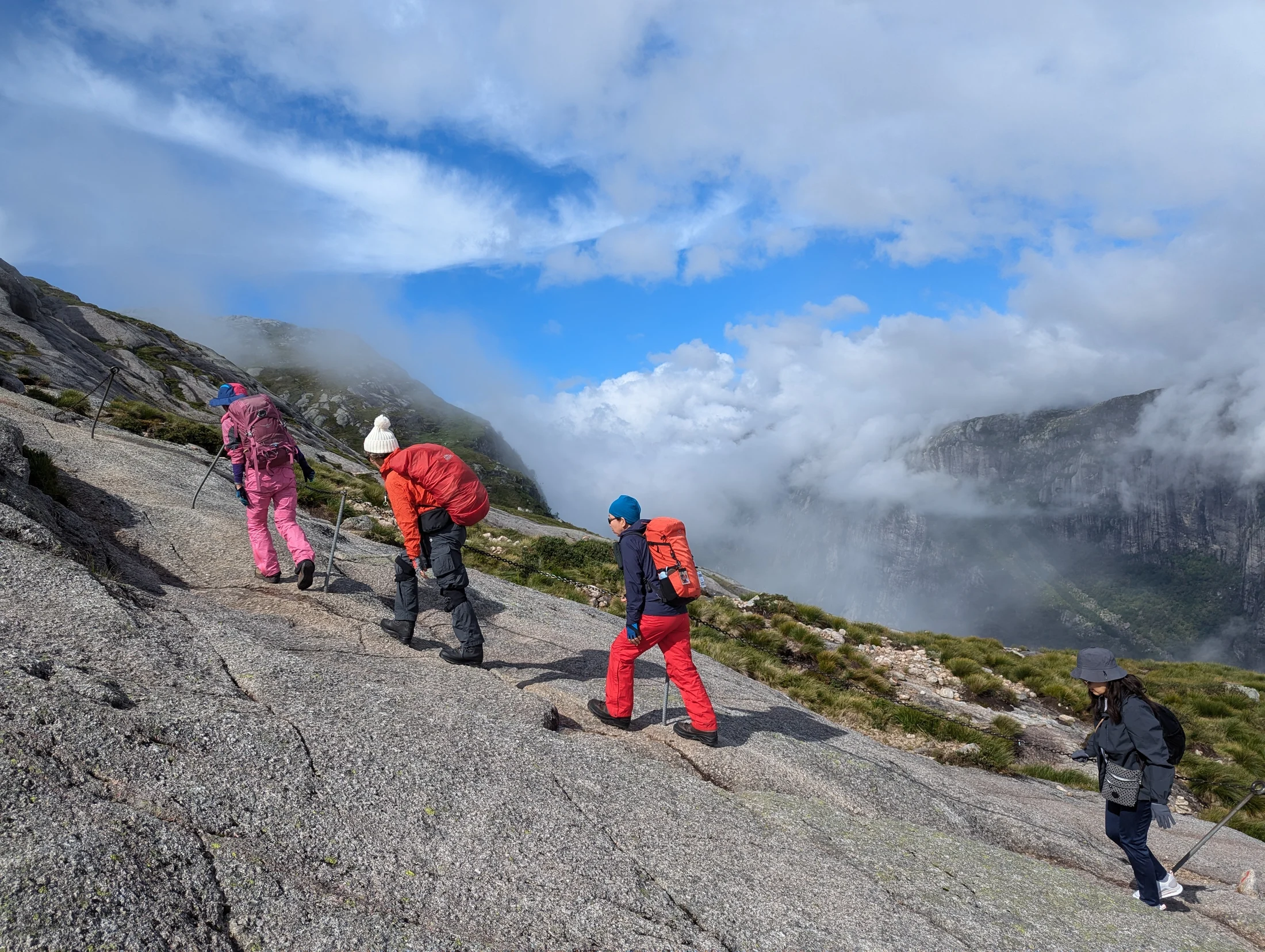 Mountain terrain on the Kjerag route