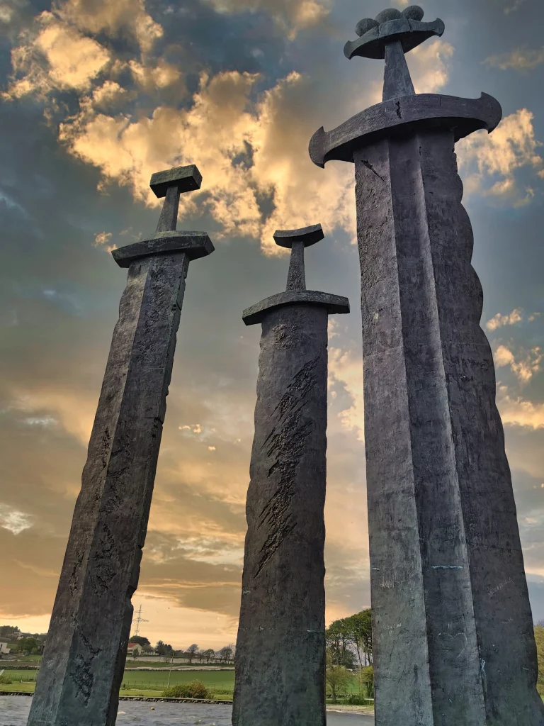 Sverd i Fjell monument at Hafrsfjord near Stavanger, Norway