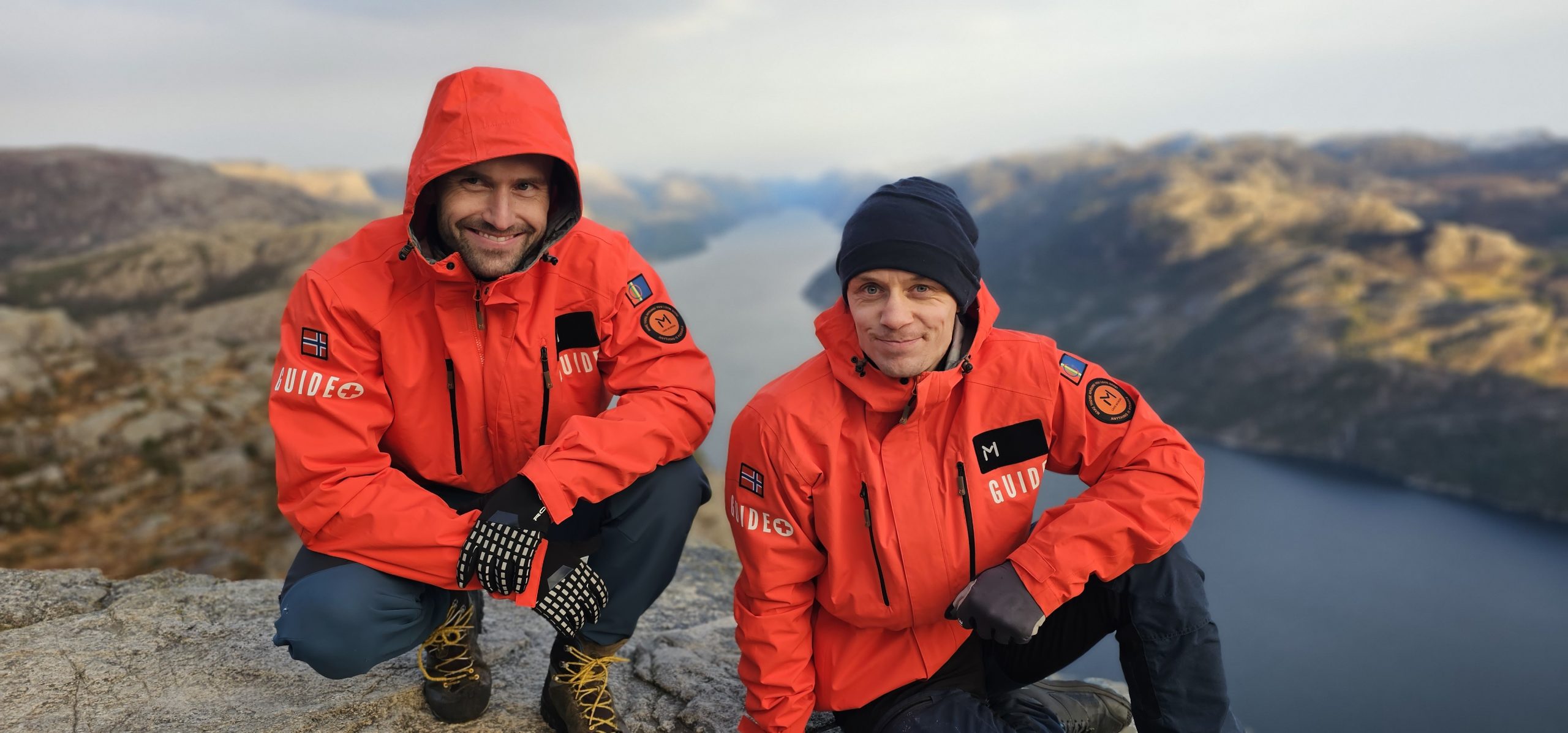 Torjuss and Jonas guiding at Preikestolen
