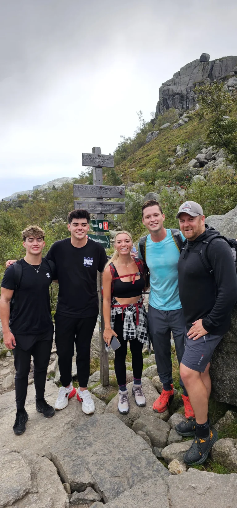 Trev and Chels on a private guided day at Preikestolen, Norway