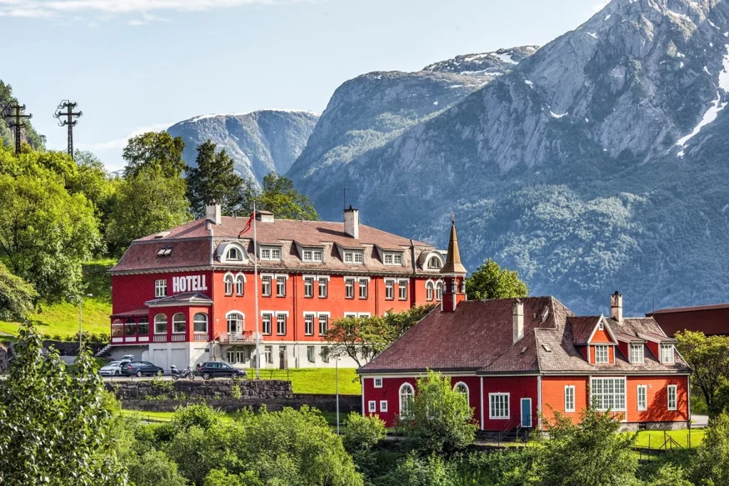 Tyssedal Hotel above Hardangerfjord, Norway